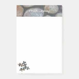 Post-it® 4 Tone de la Terre Pièces Rivière Rocher Bordure