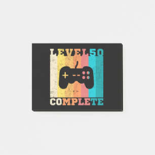 Post-it® 50e anniversaire / Anniversaire Niveau 50 achevé