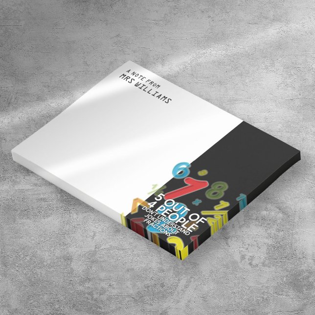 Post-it® 5 SUR 4 PERSONNES Math Drôle Citation (5 OUT OF 4 PEOPLE Math Funny Quote Post-it Notes)