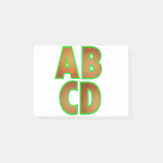 Post-it® 6323Alphabet textile (Devant)