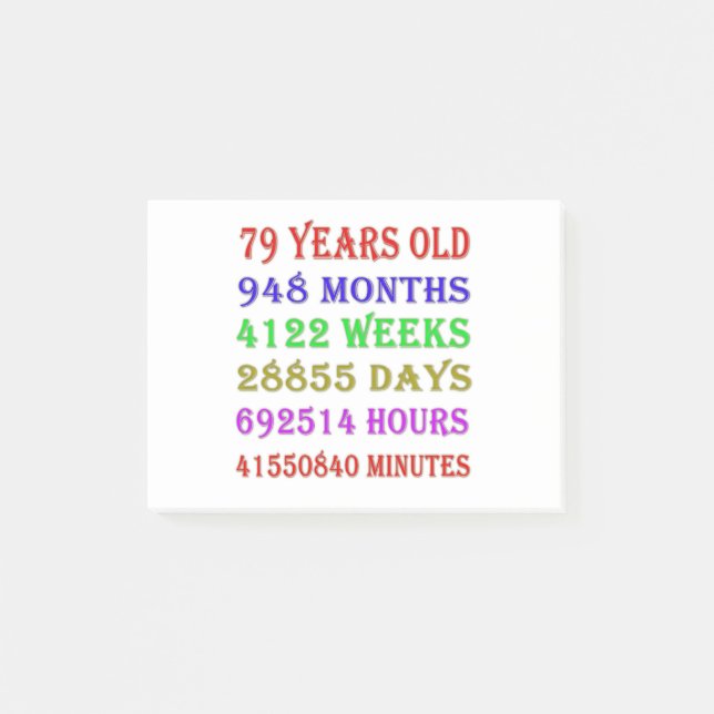Post-it® 79e anniversaire Jalons (Devant)