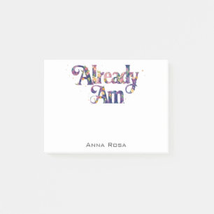 Post-it® *~* 8 Manifest AP85 Gratitude florale DÉJÀ AM