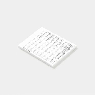 Post-it® 8CPH Mois Planner Tracker Post-it Pad