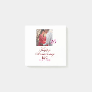 Post-it® À 20 ans de mariage joyeux anniversaire ajoutez un