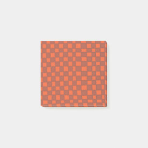Post-it® À damiers en terre cuite Motif en damier chaud