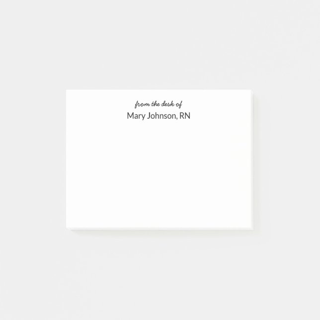 Post-it® À partir du bureau du script avec le Modèle du nom (Devant)