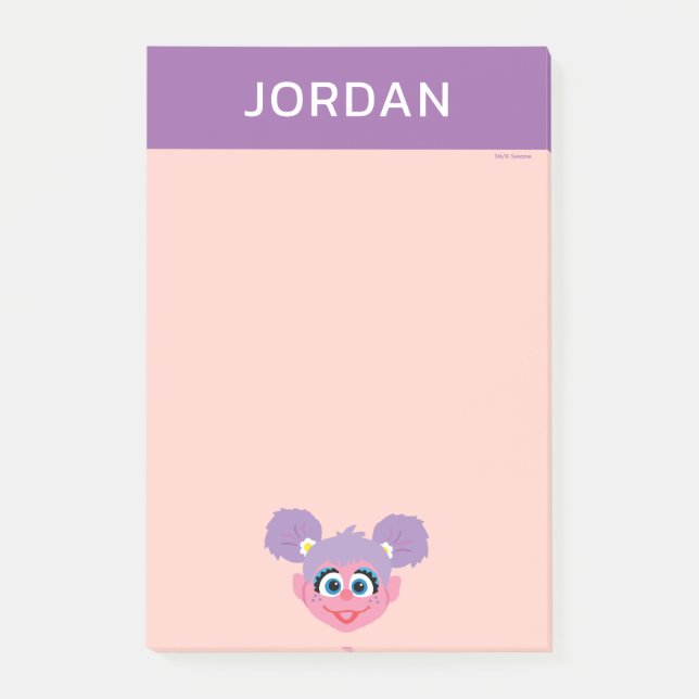 Post-it® Abby Cadabby | Face de fleurs | Ajouter Votre Nom (Devant)
