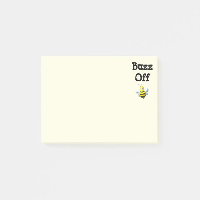 Post-it® Abeille Bourdon Texte Personnalisé Fiche (Devant)