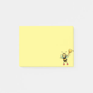 Post-it® Abeille de miel mignonne moderne sur jaune
