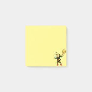 Post-it® Abeille de miel mignonne moderne sur jaune