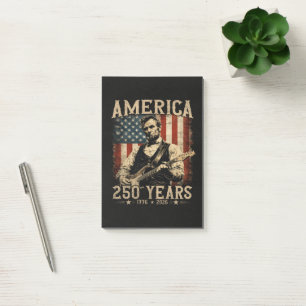 Post-it® Abraham Lincoln jouant de la guitare le 4 juillet