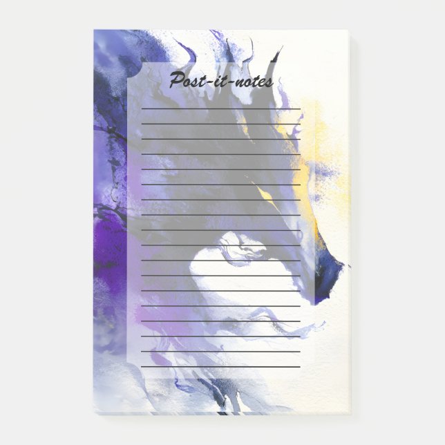 Post-it® Abstract Watercolor Black Horse Portrait (Devant)