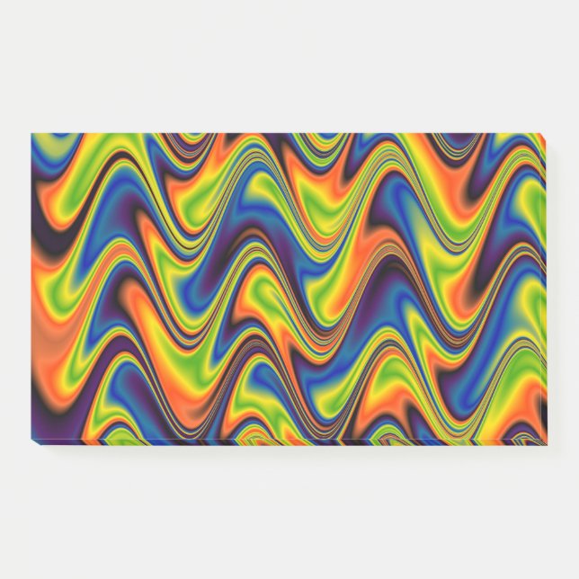 Post-it® Abstrait Multicolore Ondulé (Devant)