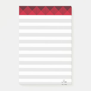 Post-it® Abstrait Silver Grey, Rouge & Blanc