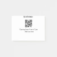 Accueil simple ouverture bienvenue code barre QR a