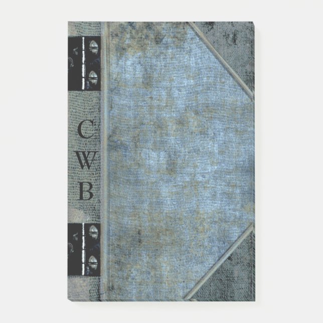 Post-it® Addison Scout Vieux Livre Cool Monogramme (Devant)