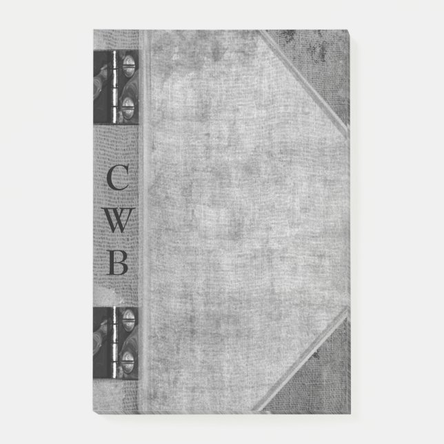 Post-it® Addison Shade vieux livre Cool Monogramme (Devant)