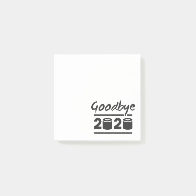 Post-it® Adieu papier toilette 2020 - c’est fini (Devant)