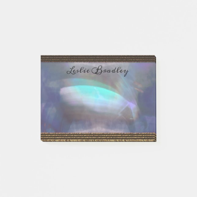 Post-it® Admenia Bleu Élégant Monogramme (Devant)