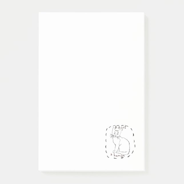 Post-it® Adoptez un humain (Devant)