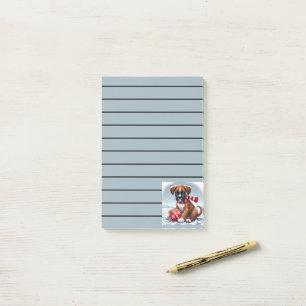 Post-it® Adorable Boxer Puppy dans le paysage neigeux