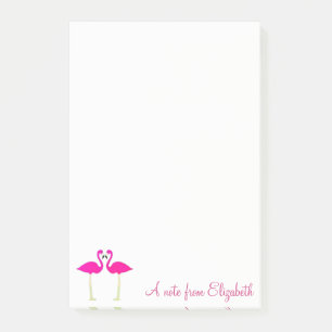 Post-it® Adorable Flamants roses Roses Dans L'Amour Personn