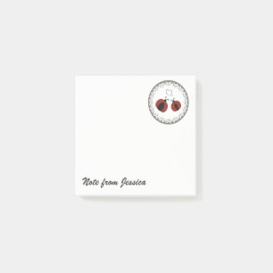 Post-it® Adorable mignon couple ladybug personnalisé