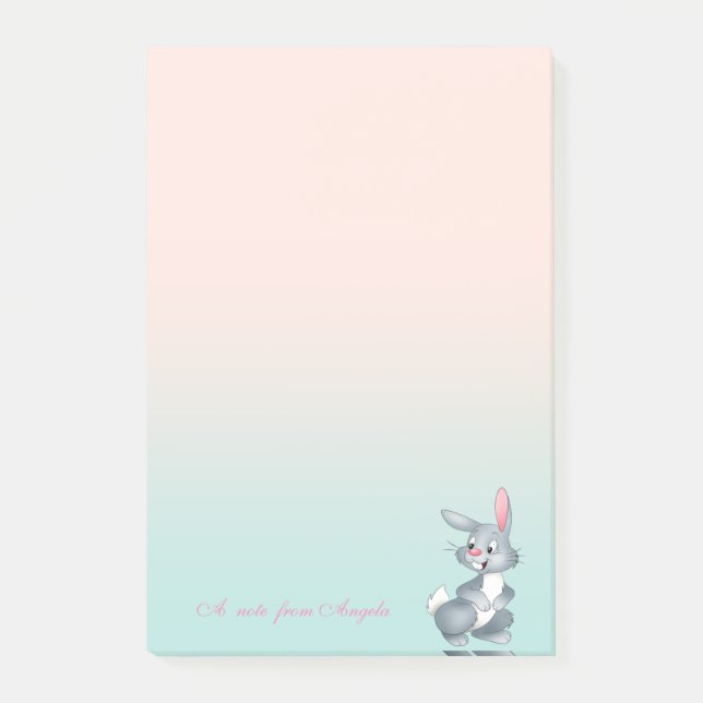 Post-it® Adorable Mignonne Lapin Cartoon (Devant)