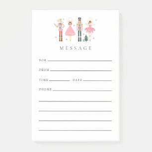 Post-it® Adorable Noël rose Nutcracker Message de bureau