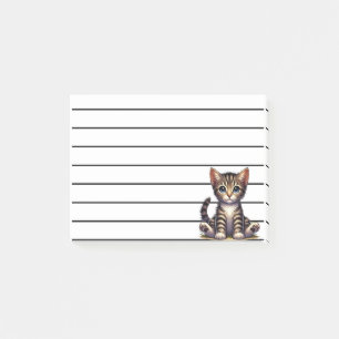 Post-it® Adorable Tabby Kitten Aux Yeux Bleus