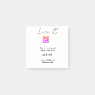 Post-it® Adorez-le scannez QR avis partager photo sur les r