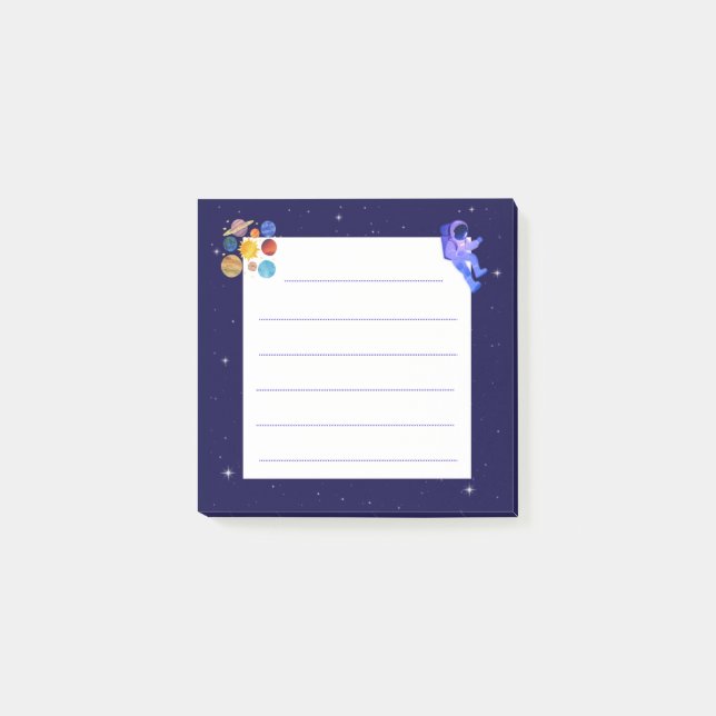 Post-it® Aesthetic Système Solaire Planète Astronaute Espac (Devant)
