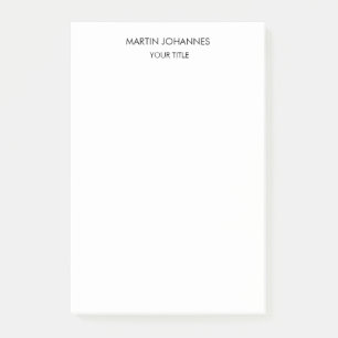 Post-it® Aesthétique Plaque Professionnelle Blanc Moderne