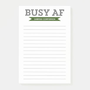 Post-it® AF occupée Typographie moderne branchée Vert
