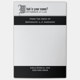 Post-it® Affaires juridiques professionnelles monograminée