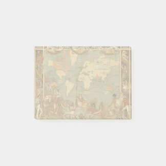 Post-it® Affiche de la carte du monde de l'Empire britanniq