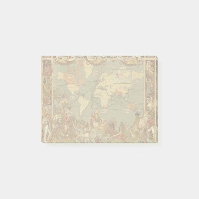 Post-it® Affiche de la carte du monde de l'Empire britanniq (Devant)