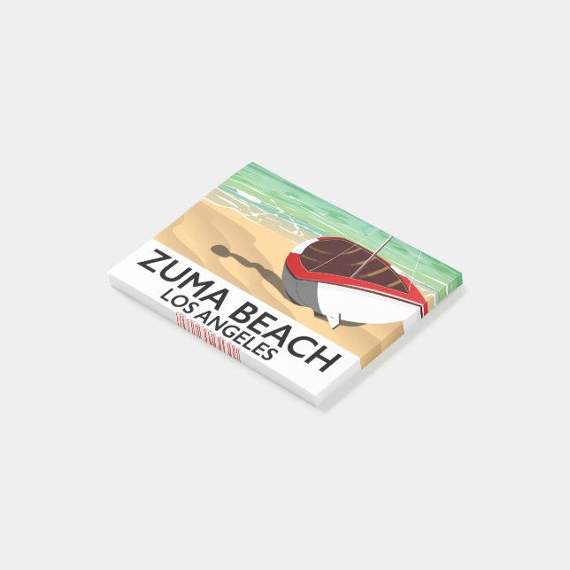 Post-it® Affiche de plage de Zuma Beach LA Rail (Incliné)