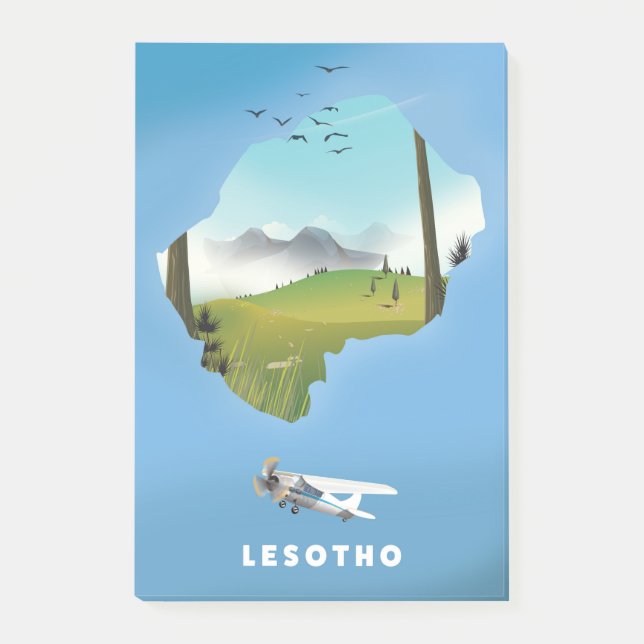 Post-it® Affiche de ski en Afrique du Sud Lesotho (Devant)