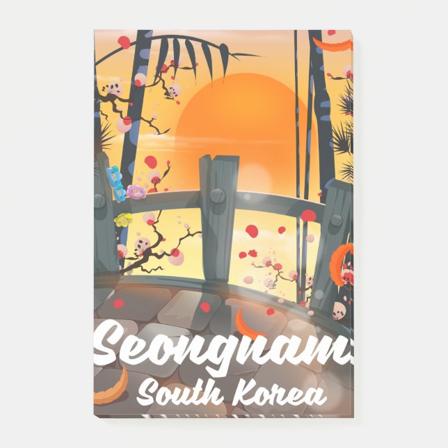 Post-it® Affiche de voyage à Seongnam en Corée du Sud (Devant)