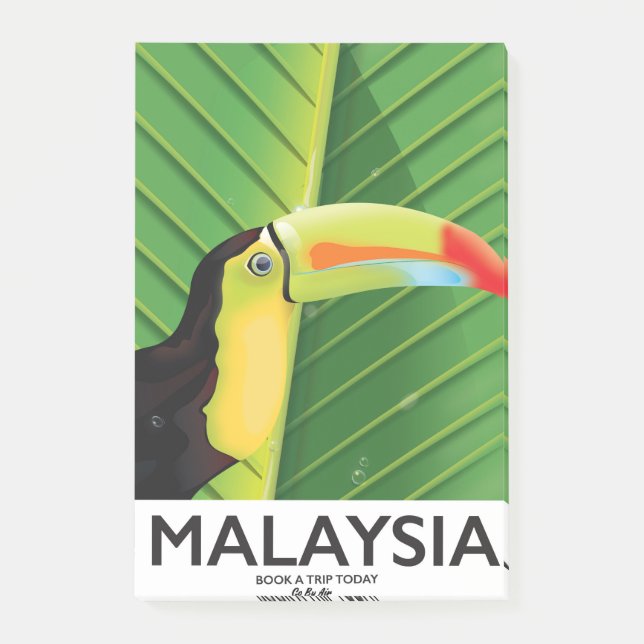 Post-it® Affiche de voyage Toucan de Malaisie (Devant)