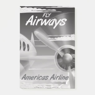 Post-it® Affiche de voyage vintage de Fly Airways.