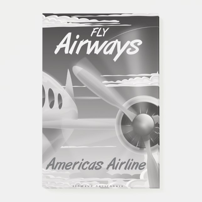 Post-it® Affiche de voyage vintage Fly Airways. (Devant)