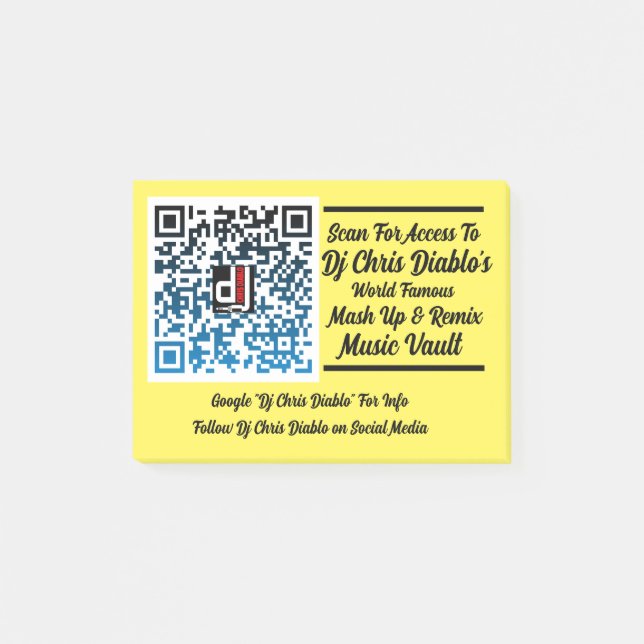 Post-it® Affiche promotionnelle de Dj Chris Diablo (Devant)