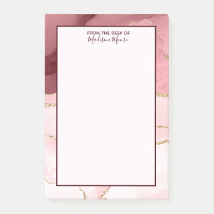 Post-it® Agate De Broussage rose Et De Parties scintillant 