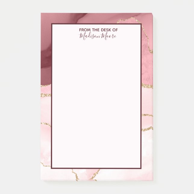 Post-it® Agate De Broussage rose Et De Parties scintillant  (Devant)