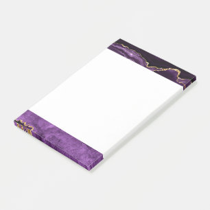Post-it® Agate Violet violet or Parties scintillant Géode
