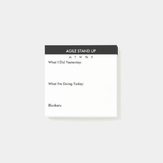 Post-it® Agile Stand Up Prep Notes