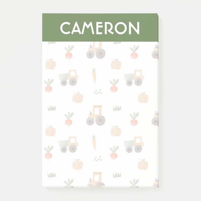 Post-it® Agritourisme jardin aquarelle Motif amusant (Devant)