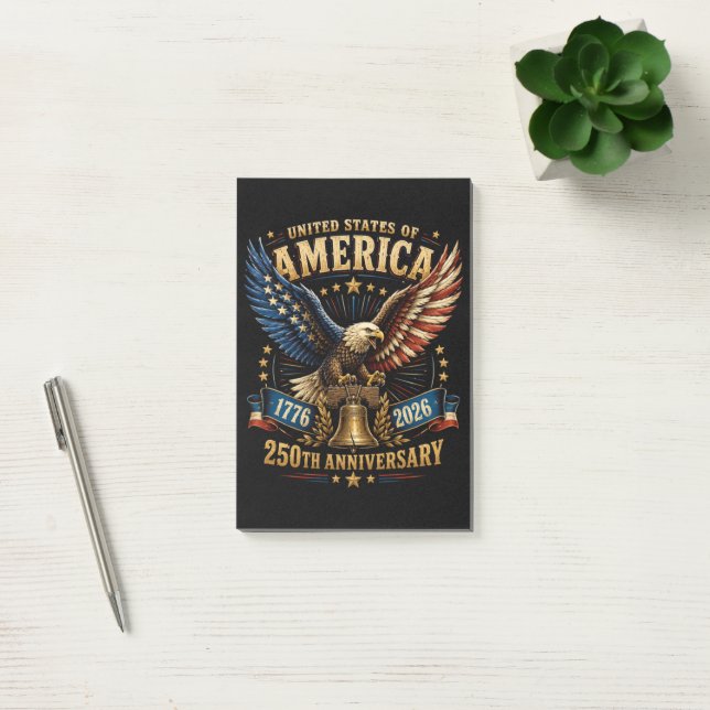 Post-it® Aigle du 250e anniversaire des États-Unis d'Amériq (Bureau)
